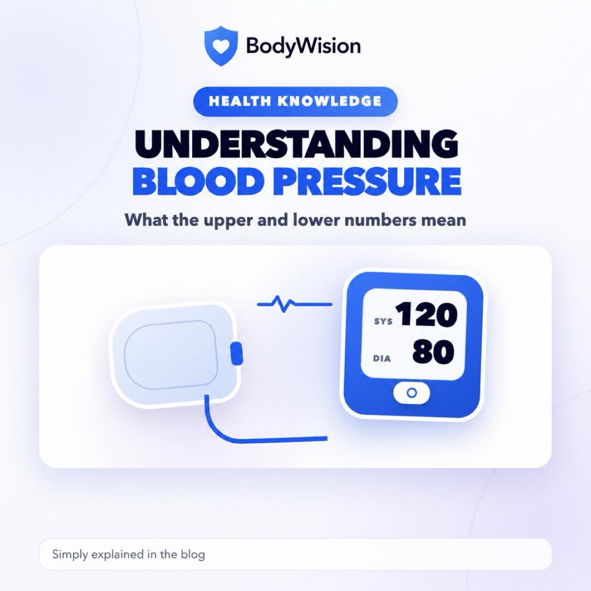 1:1 visual of systolic and diastolic blood pressure.